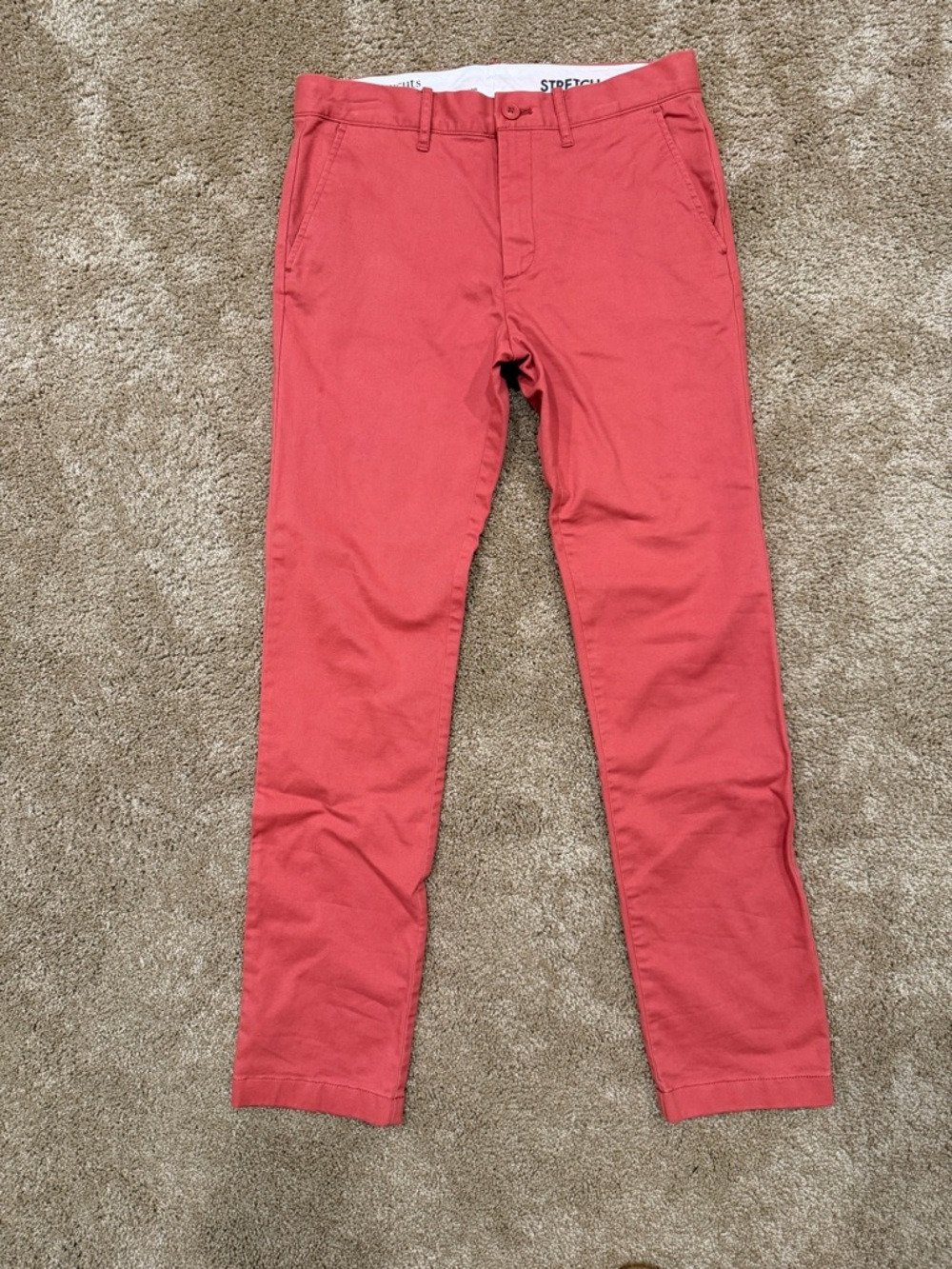 Crewcuts Coral Red Stretch Chinos